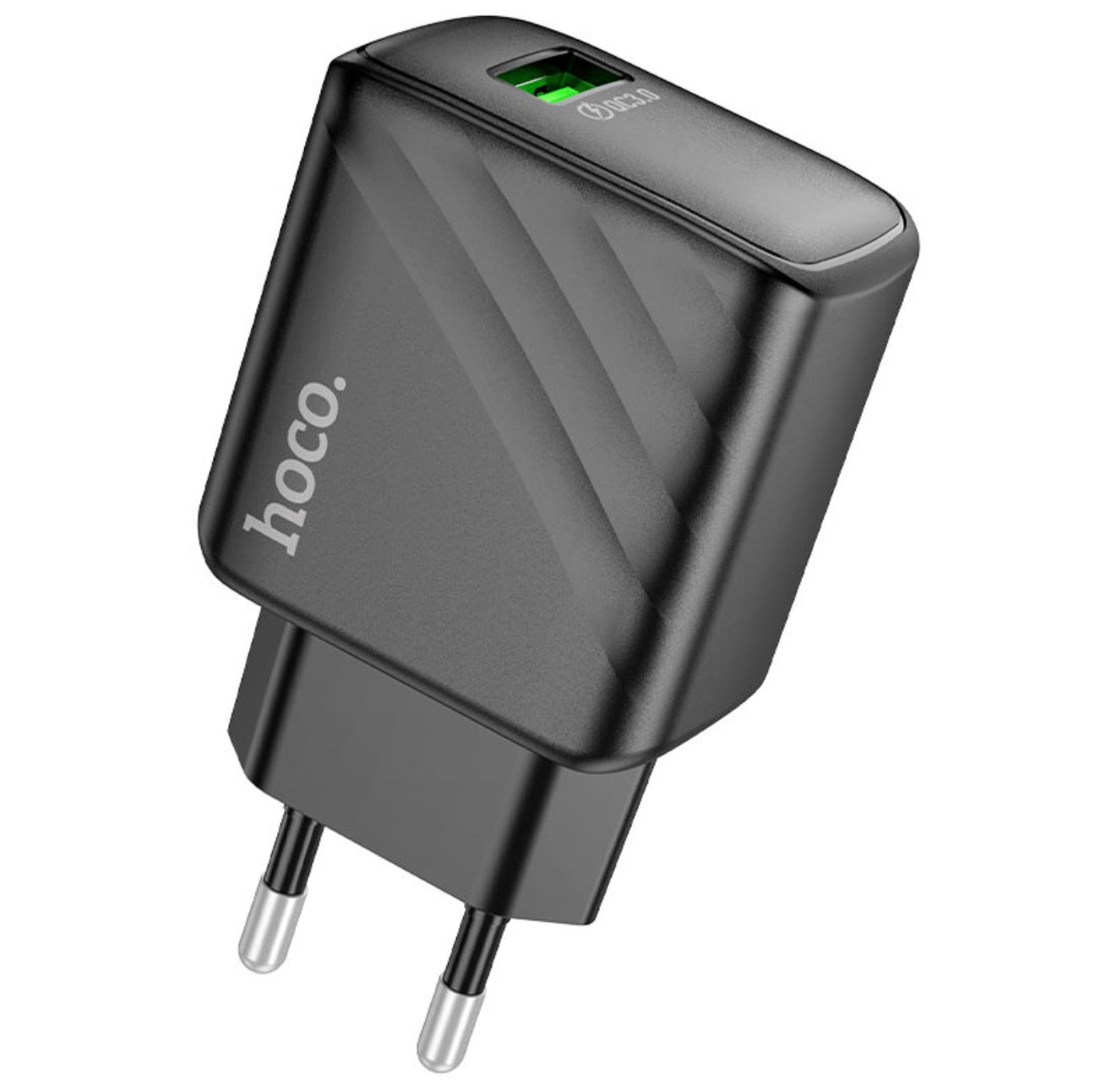 HOCO CS21A Caricatore da Parete USB-A 18W QC3.0 – Presa EU – Nero