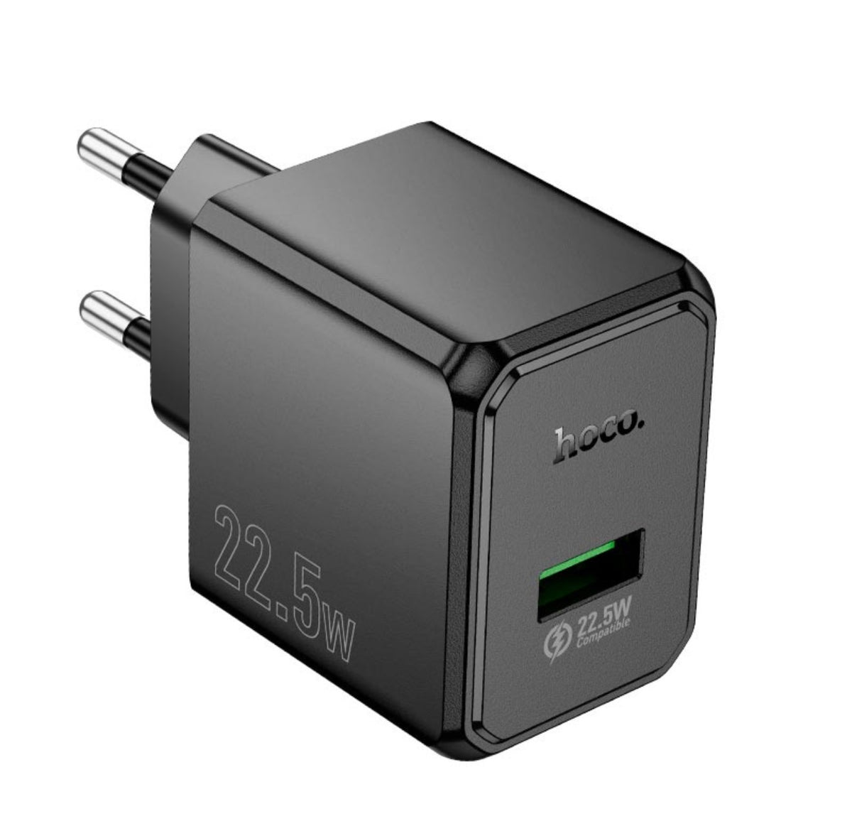HOCO CS17A Caricatore da Parete USB-A 22.5W Fast Charge – Presa EU – Nero